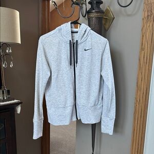 Nike Light Gray Full-Zip Hoodie